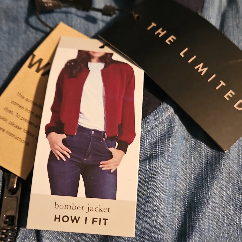 The Limited Denim Blue Bomber Jacket - Picture 4 of 5